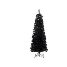 Julgran konstgjord smal PVC BLING klass C 180 x 68 cm. utan ljus, svart, NORDIC WINTER (780-186)