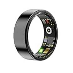 BabyElf Smart Ring - Fitness- och Hälsospårare - Sömn-, Puls- och Aktivitetsmonitor - Vattentät, Bluetooth 5.0 - Kompatibel med iOS och Android (Svart Storlek #11)