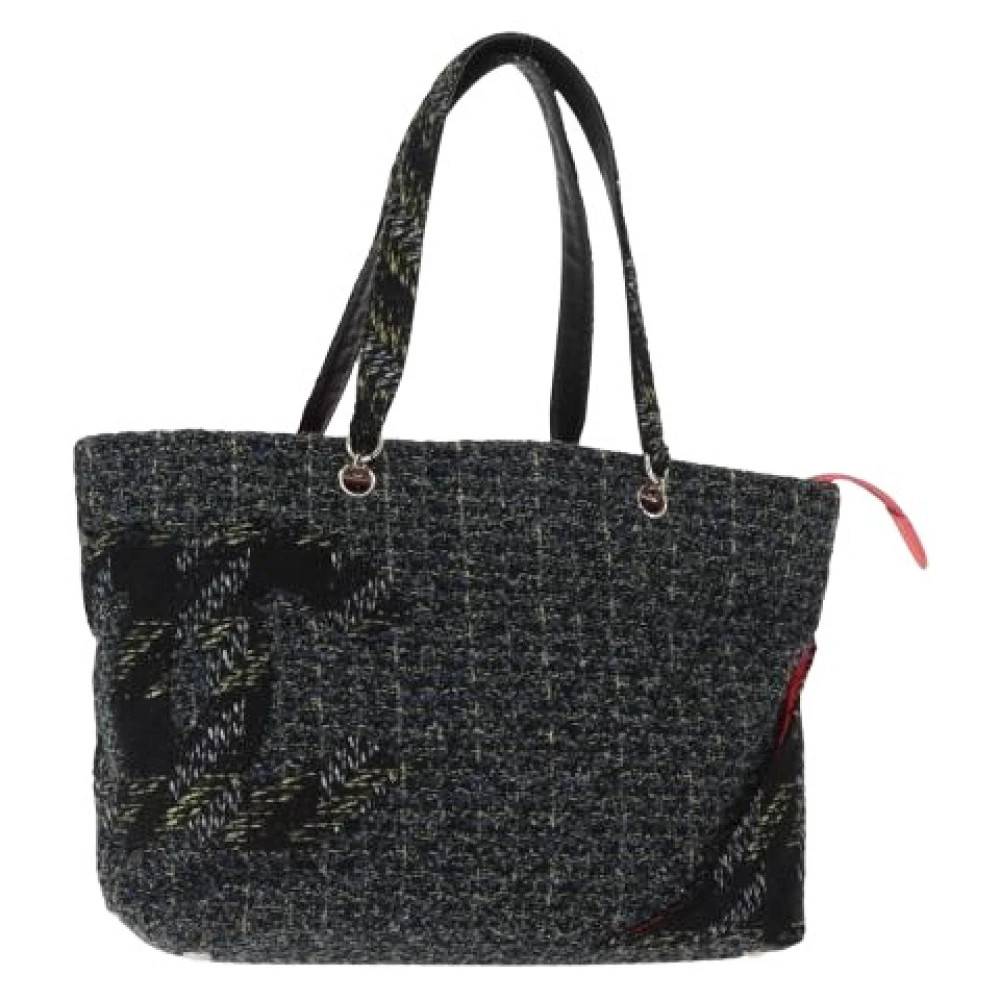 Chanel Vintage Pre-owned Canvas Tote Bag - Vintage - Dame - Blå - ONE SIZE -