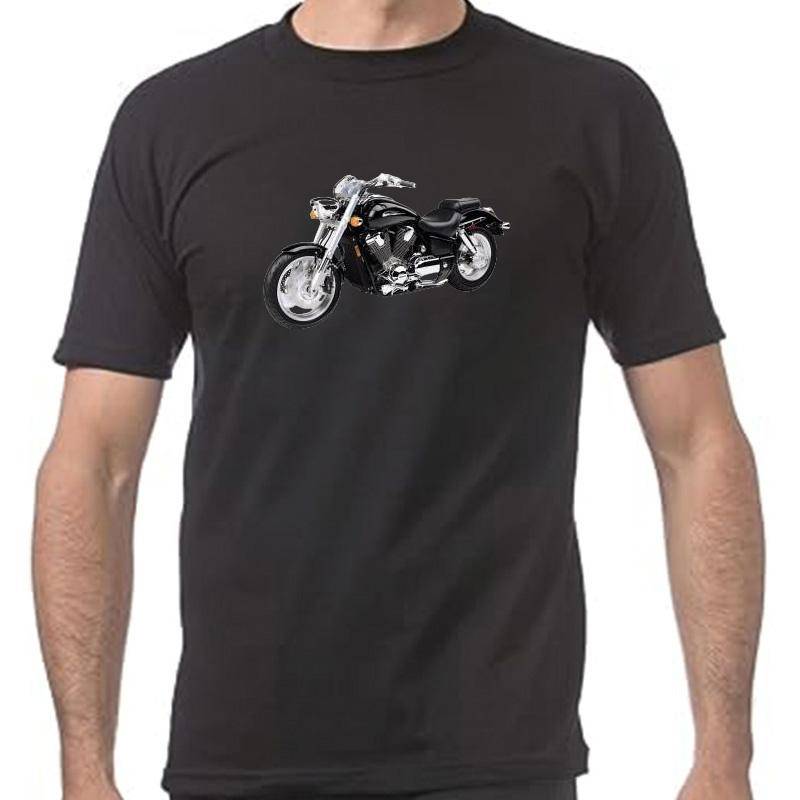 Klassiska Japanska Motorcykelentusiaster VTX 1800 Gr S T-shirt Mode Rolig Högkvalitativ Tryck 100% Bomull Rundhalsad Europeisk Storlek cm white