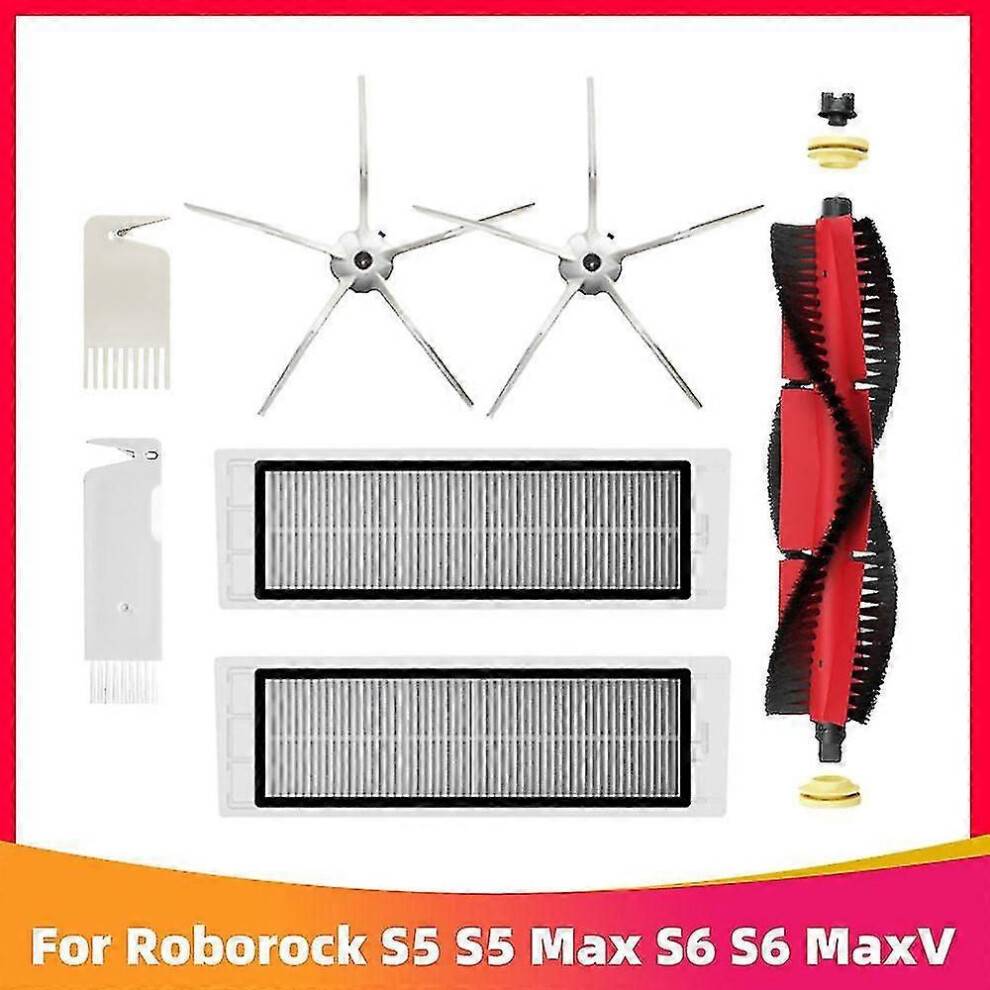 (Set 7) For Xiaomi Roborock S5 S50 S5 Max S6 S6 Maxv S6 Pure E4 E5 Robot Vacuum Cleaner Spare Parts Main Side Brush Hepa Filter Mop Rag