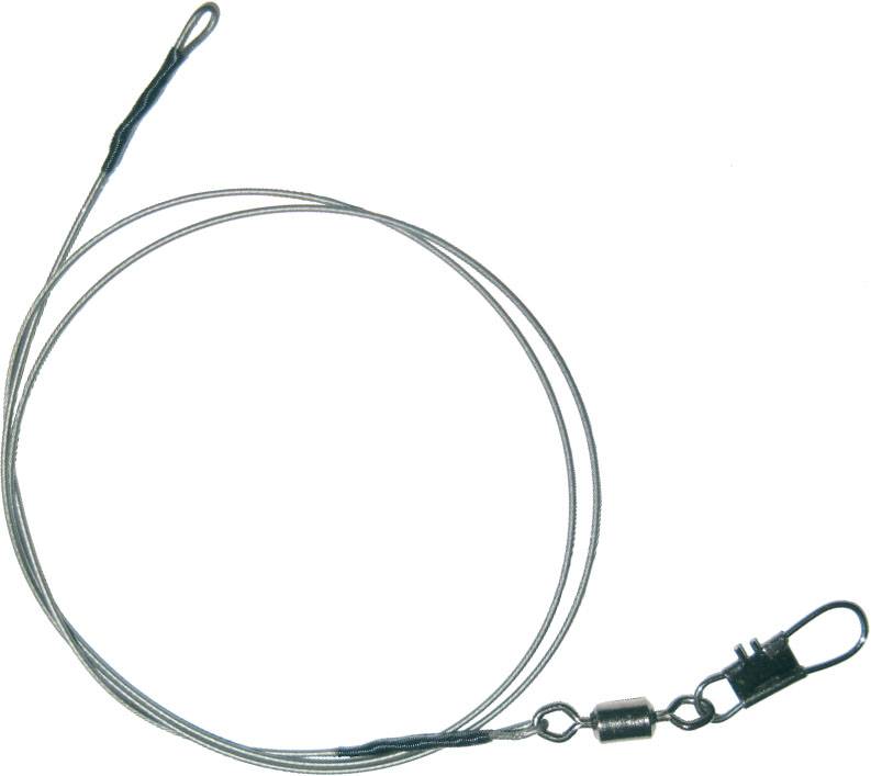Rapture Carbon Coated Leader 40LBs 40cm 2st (Loop/Rolling swivel with snap)