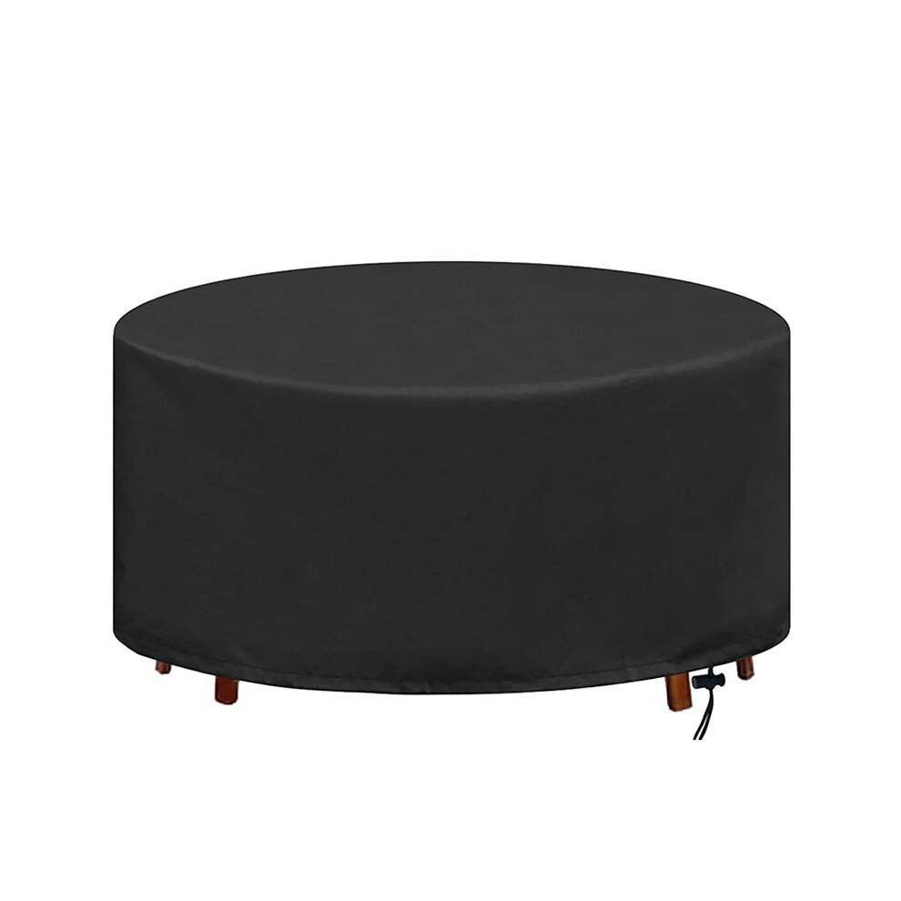 Patio Round Furniture Cover Waterproof Patio Furniture Cover Windproof Dustproof Outdoor Cover for Garden