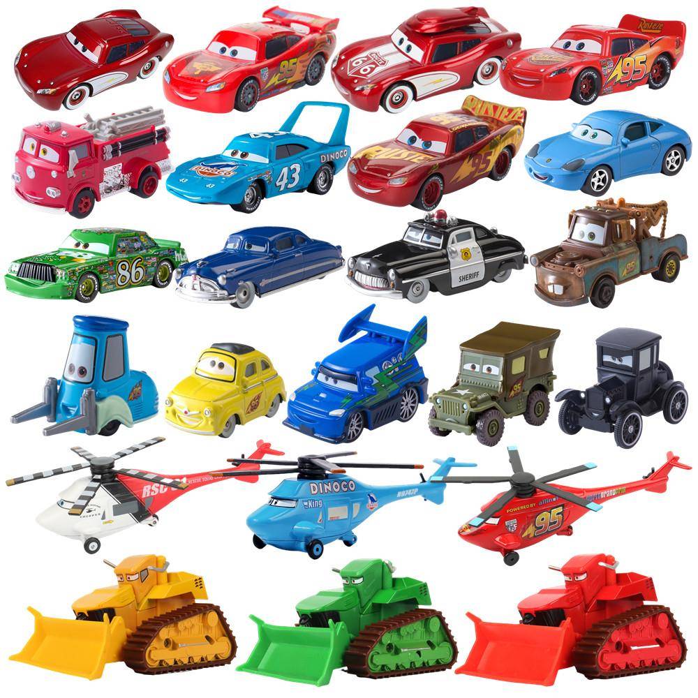 Bilar Pixar Bilar Blixten McQueen rhapsody matador schaktmaskin lastbil Mater skördetröska 1:55 Diecast Metallbil Modell Leksak gray