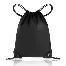 flintronic Sport Ryggsäck Rep, Gym Dragsko Ryggsäck Väska, Sportväska, Tygväska Rep, Gymväska, Dragkedja, Ryggsäck, Unisex, för Sport, Gym, svart, 22*14*1.8cm