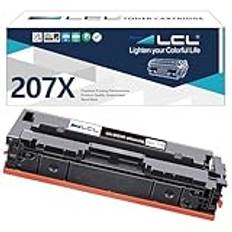 LCL Kompatibel tonerkassetter 207A 207X W2210A W2210X (utan chip) ersättning för HP Color LaserJet Pro M255dw M255nw M282nw M283cdw M283fdw M283fdn MFP M283fdn M255nw Printer ter (1 svart o)