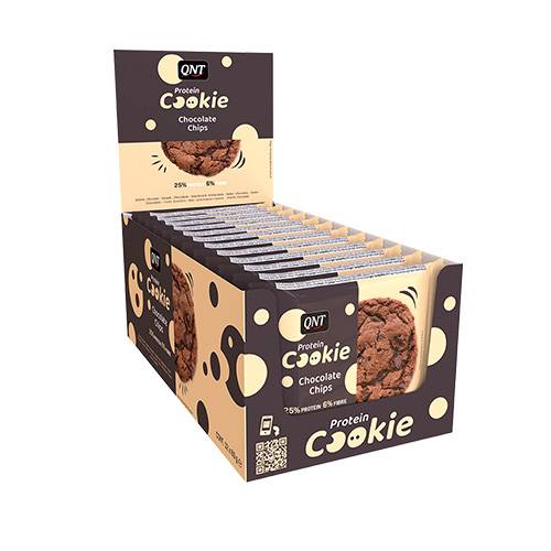 QNT Protein Cookie, 12 x 60 g, 720 gram - White Chocolate