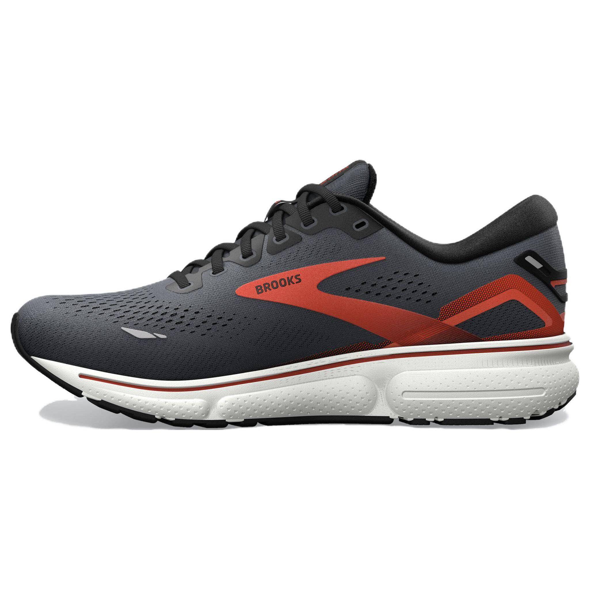 Brooks Ghost 15 Löparskor Bekväma Halkfria Låga Herrsneaker Svart Orange 110393-1D-024 cm