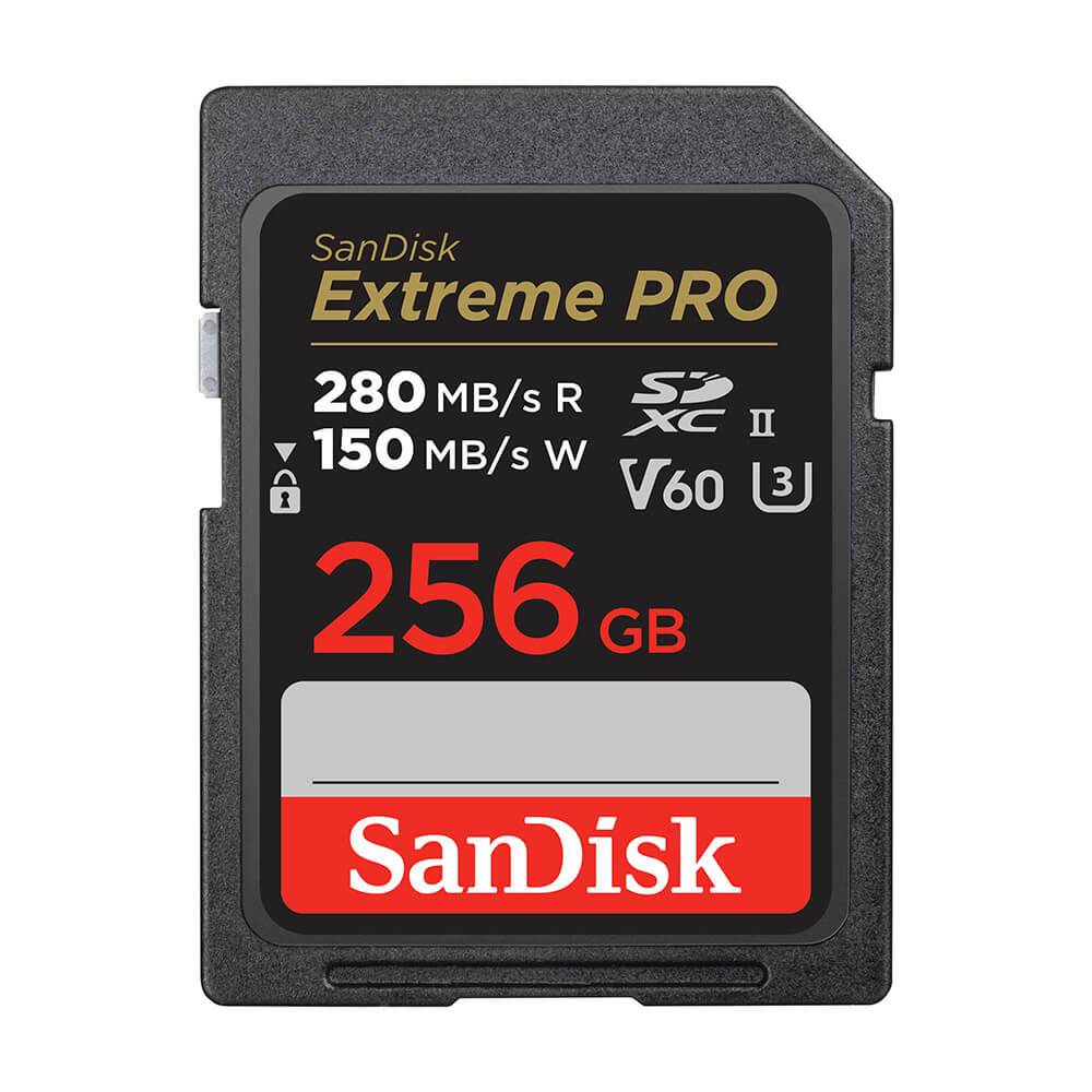Extreme PRO 256GB V60 UHS-II 280/150MBs