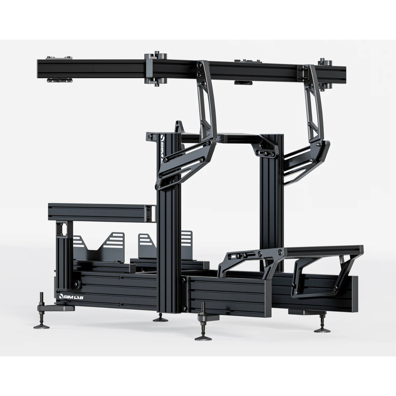 Sim-Lab P1X Ultimate Sim Racing Cockpit med trippel monitorstativ (Frontmount)