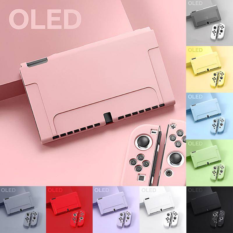 Skyddsfodral kompatibel med Switch Oled-konsol och Joy-Cons, switch kan sättas in i docka med skal
