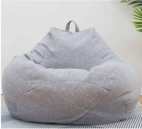 Comfortable Soft Giant Bean Bag Chair - Light Gray Cover / 80x90cm (80x90cm)