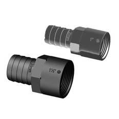 1 1/4 SLANGNIPPEL 38MM  INV.GÄNGA SVART TRUDESIGN
