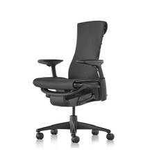 Herman Miller Embody Kontorstol - Sort Stel og Poleret Fodkryds / Bløde Baner - Til parket og hårde underlag