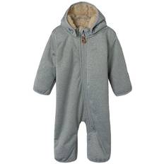 Name It Softshelloverall m. Fleece - NbnMada08 - Grey Melange m. - Name It - 74/80 - Softshell