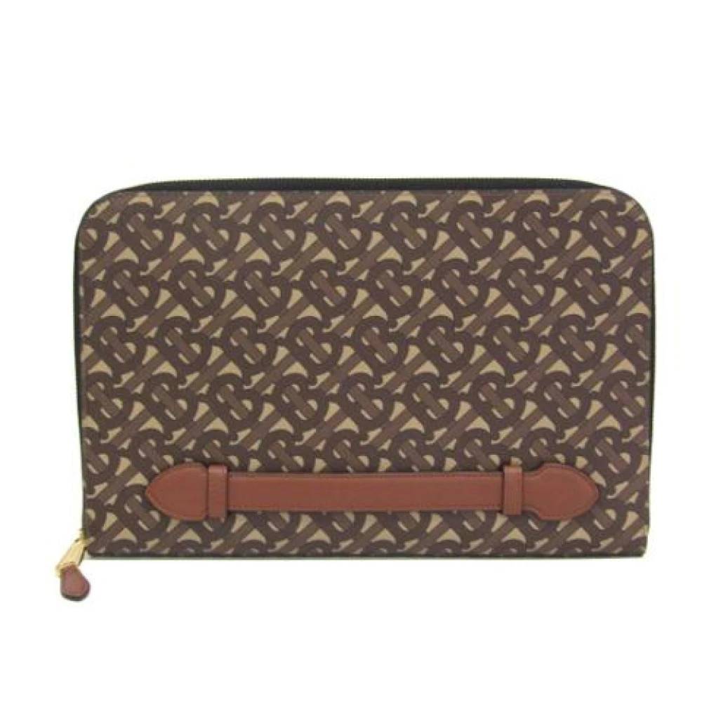 Burberry Vintage Pre-owned Canvas clutches - Vintage - Dame - Brun - ONE SIZE - Tyl