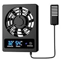 REPTILE VENTILATION FAN - Effektiv kylfläkt, reptilhöljesfläkt | Attraktiv reptil temperaturmätare med LED -skärm Hållbar ventilationsfläkt för ormar terrarium vivarium amfibier