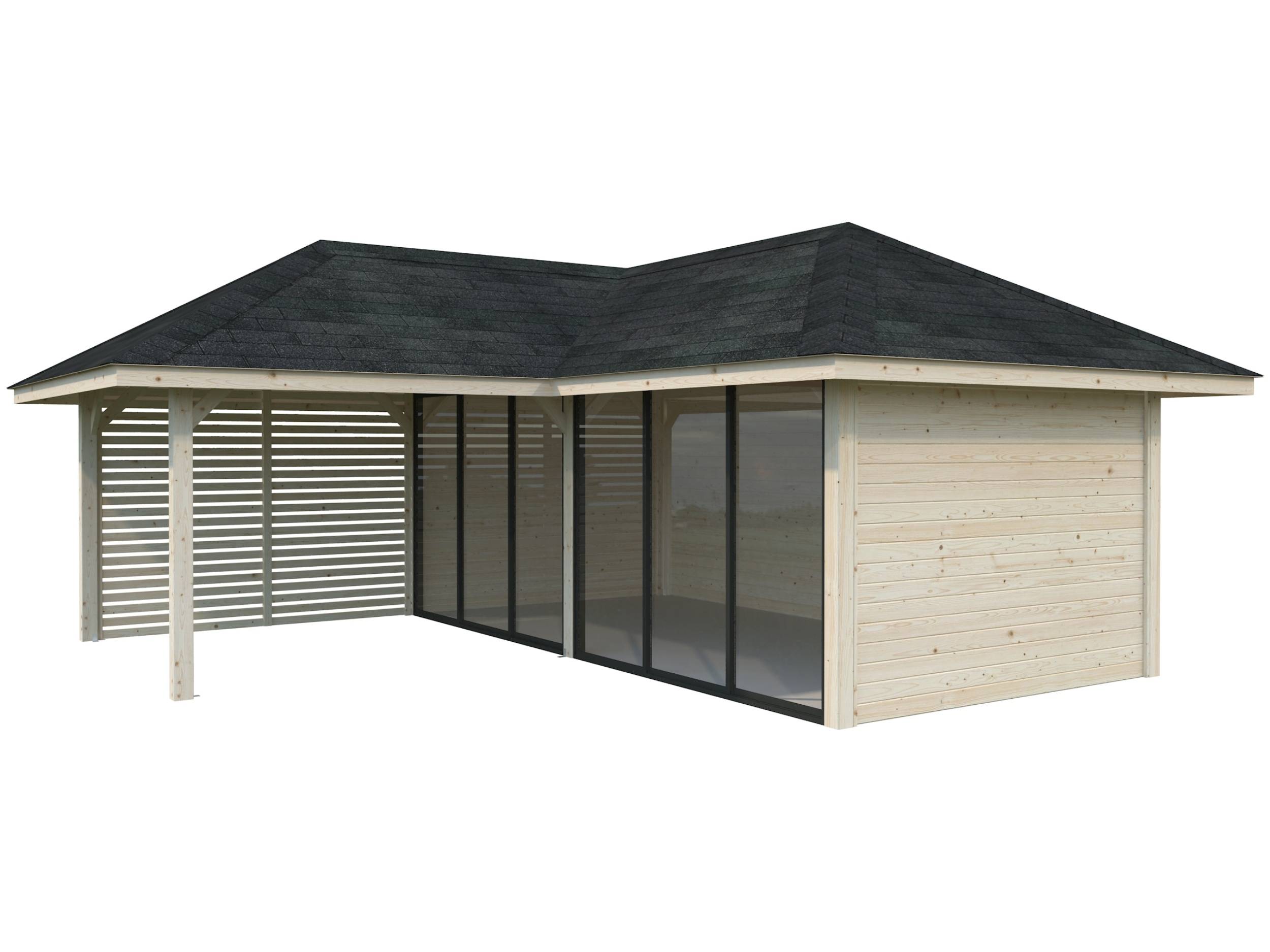 Havehus m/overdækning, Bianca 513, 24,9 m², natur