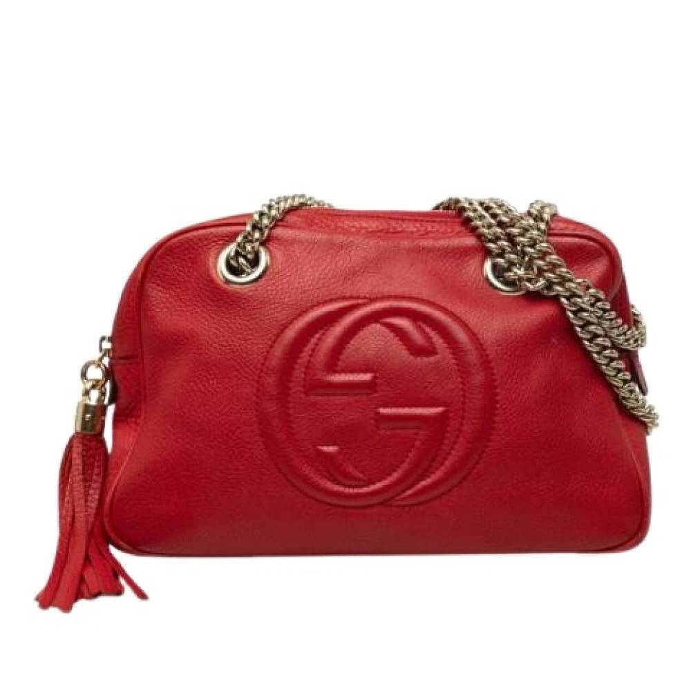 Gucci Vintage Pre-owned Vintage Skuldertaske - Vintage - Dame - Rød - ONE SIZE - Uld