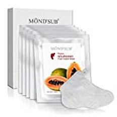 [5 värdepar] MOND'SUB Moisturizing foot-masker – professionella babyfötter och spa-kvalitet fotbehandlingstrumpor för spruckna hälar och torra hudfötter – reparera djup med naturlig papaya-olja