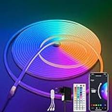 BRIMAX 20M LED Strip Neon RGB med 24V nätkontakt 1440 Leds DIY Tailoring Mycket flexibel Led Strip IP65 Vattentät Bluetooth APP Fjärrkontroll Musikläge för rum, fester, butiker