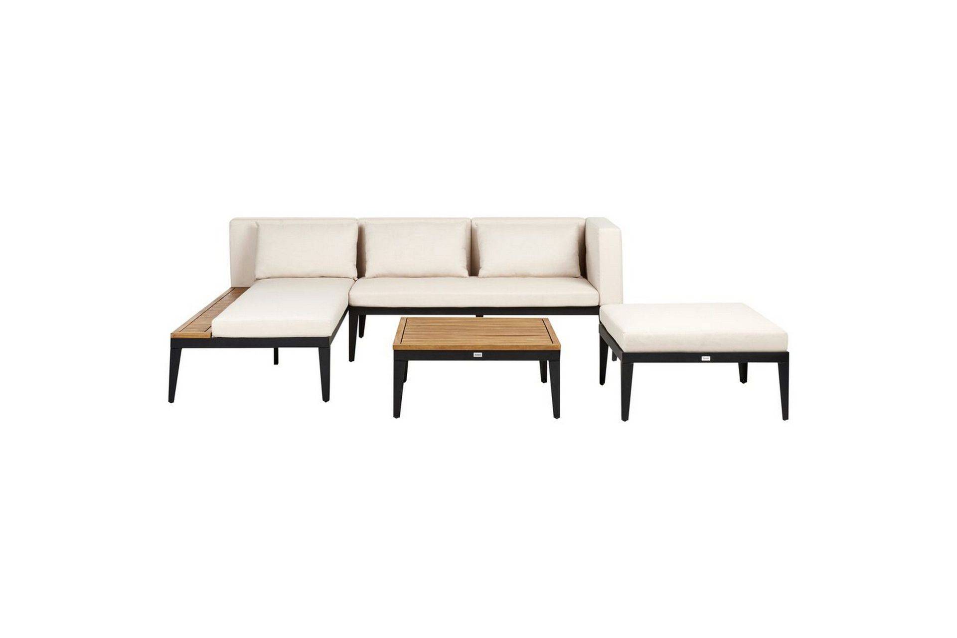 Loungegrupp med fotpall Bracciano 3-Sits - 3-Sits Loungegrupp
