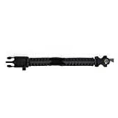 Armband äventyr Multifunktion Camping Vandring Kompass visselpipa Kniv (Svart)