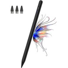 Kenkor Stylus Stift für Touch Screens mit magnetischem Design, Stylus POM 1,5 mm Feder für Android iOS Stylus Pen -Pad/Pro/Air/Mini/Phone/Smartphones und Tablets Geräte (Schwarz)