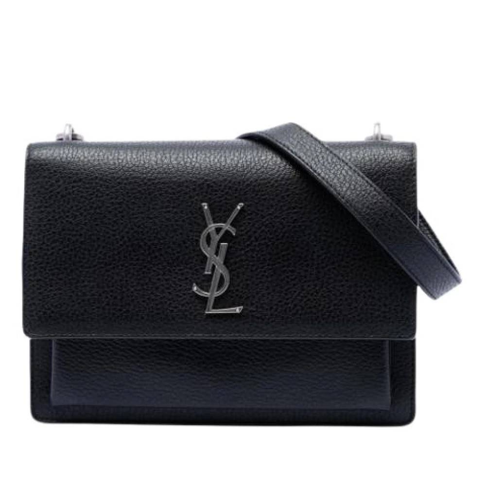 Yves Saint Laurent Vintage Pre-owned Laeder skuldertasker - Vintage - Dame - Sort - ONE SIZE - Uld