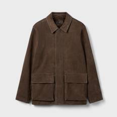 Men's Suede Field Jacket - Brown (54)