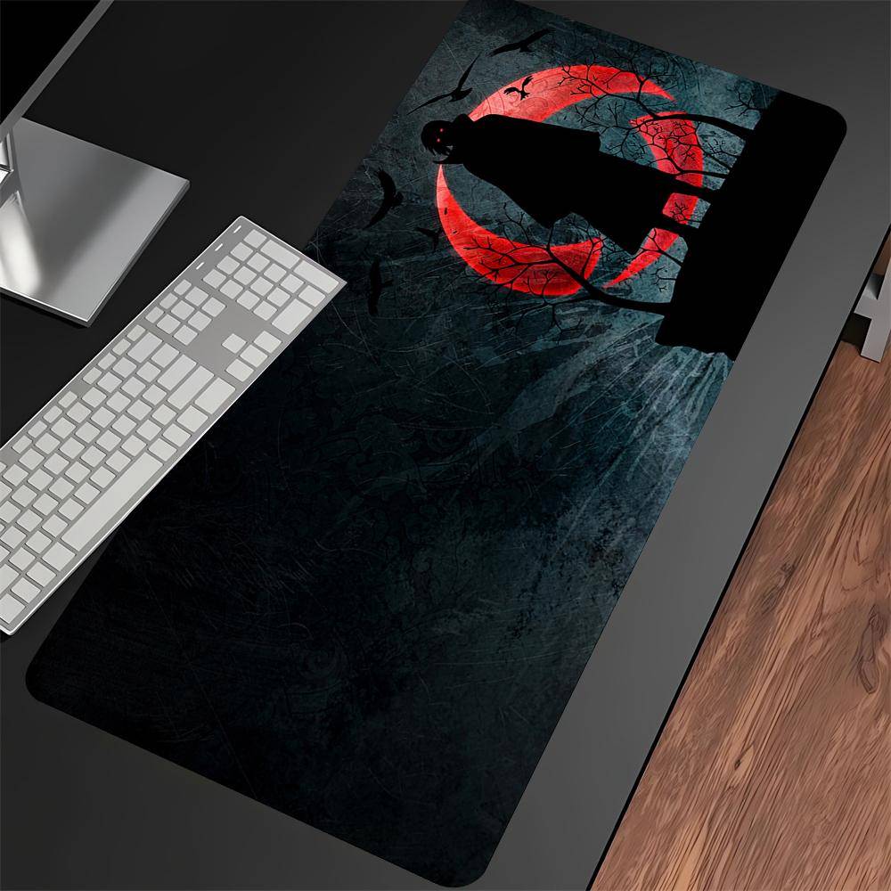 Anime Mouse Pad Japan Cool Laptop Red Moon Gaming Keyboard Deskmat 40x90cm N-narutoS Antislip Mousepad Gamer Cabinet Accessories