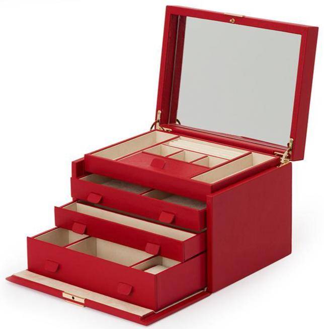 WOLF Jewellery Box Palermo Large Red - Default Title / Red