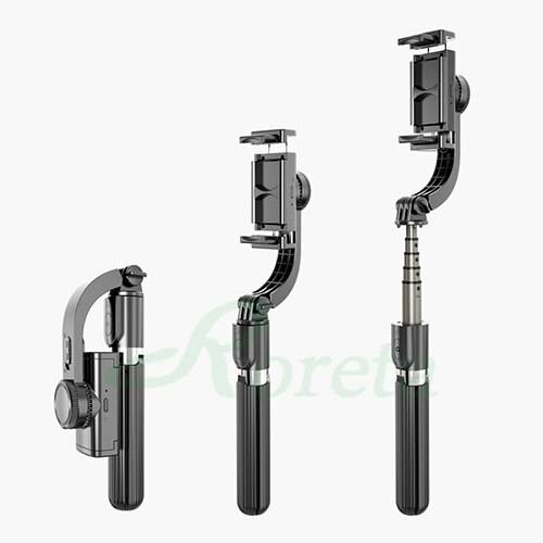 Roreta trådlös bluetooth selfiestick hopfällbart stativ handhållen gimbal stabilisator smartphone selfiestick för iphone huawei
