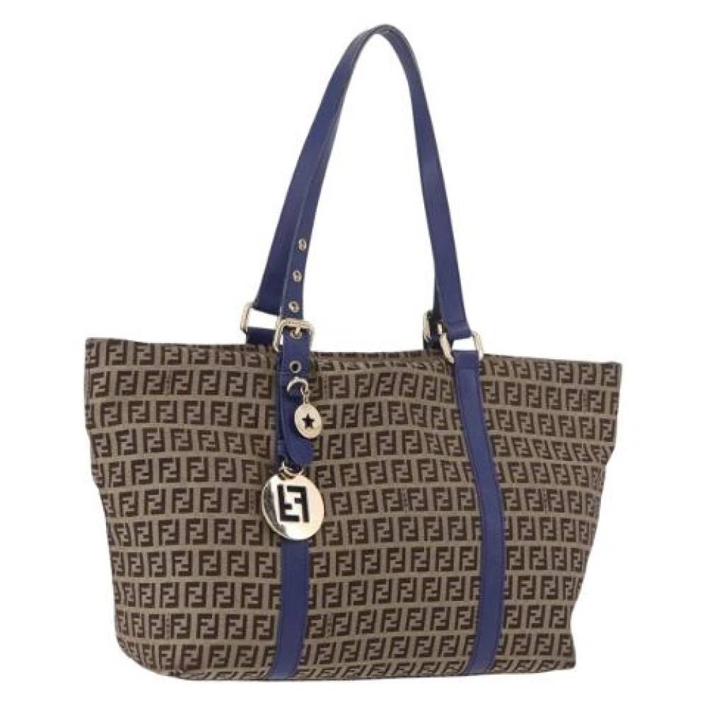 Fendi Vintage - Pre-owned Vintage Zucchino Canvas Tote Bag Vintage - Dam - ONE Size - Läder