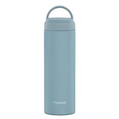 Peacock Screw Mug Bottle Smoky Blue 480ml Water Bottle Thermal Insulation with Handle Vacuum Insulation Thermos Tumbler Coffee Mug Easy to Wash Mug
