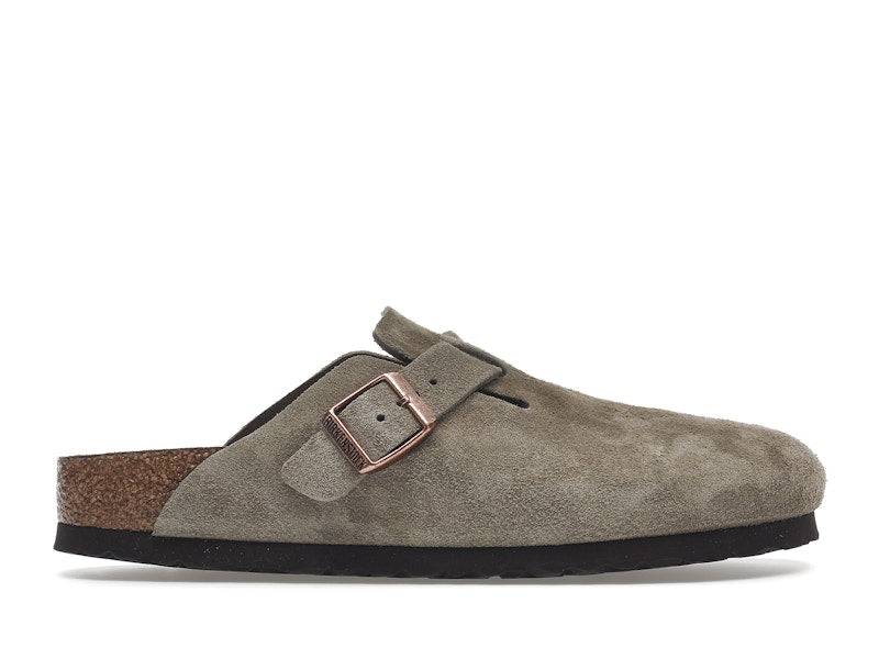 Birkenstock Boston Soft Footbed Suede Taupe (Narrow Fit) - 43N / Standard