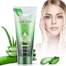 Ekologisk Aloe Vera Gel 200 ml - naturlig fuktgivande kräm, fuktgivande ansiktshår kropp, vård för solbränna, reparera ärr, lugnande och antiinflammatorisk