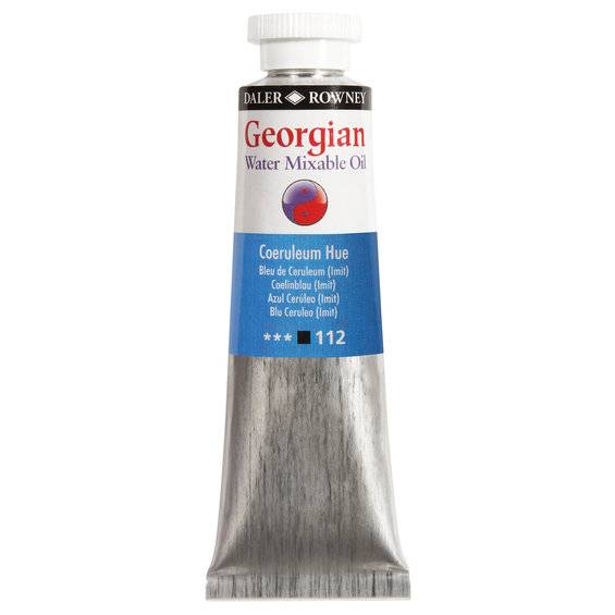 Georgian Water Mixable Oil Colour, vattenlöslig oljefärg 37 ml Coeruleum Hue 112