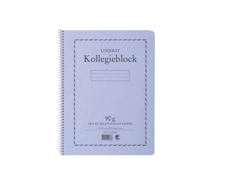 Kollegieblock A4 Linjerat, 70 blad, 90 g, spiralbundet (A4)