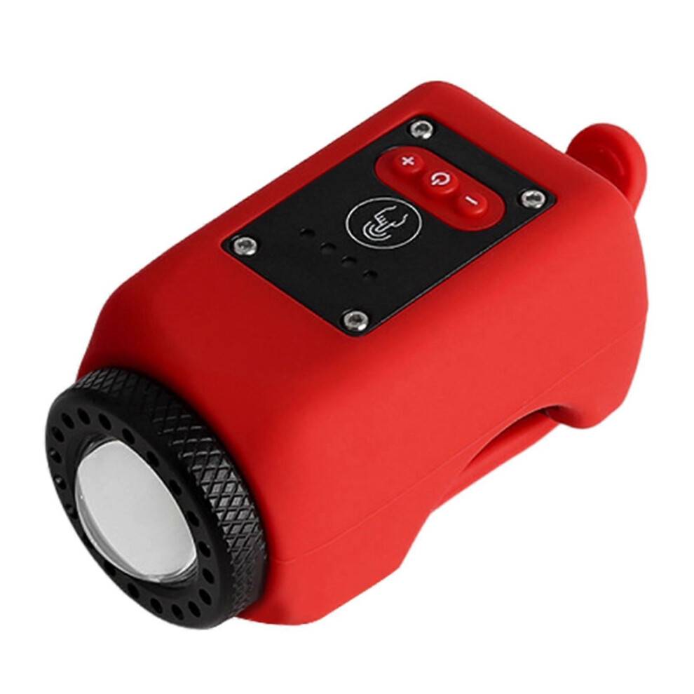 (Red) Mountain Bike Electronic Horns Bell Strong Light Cycling Flashlight for Mountain Bike