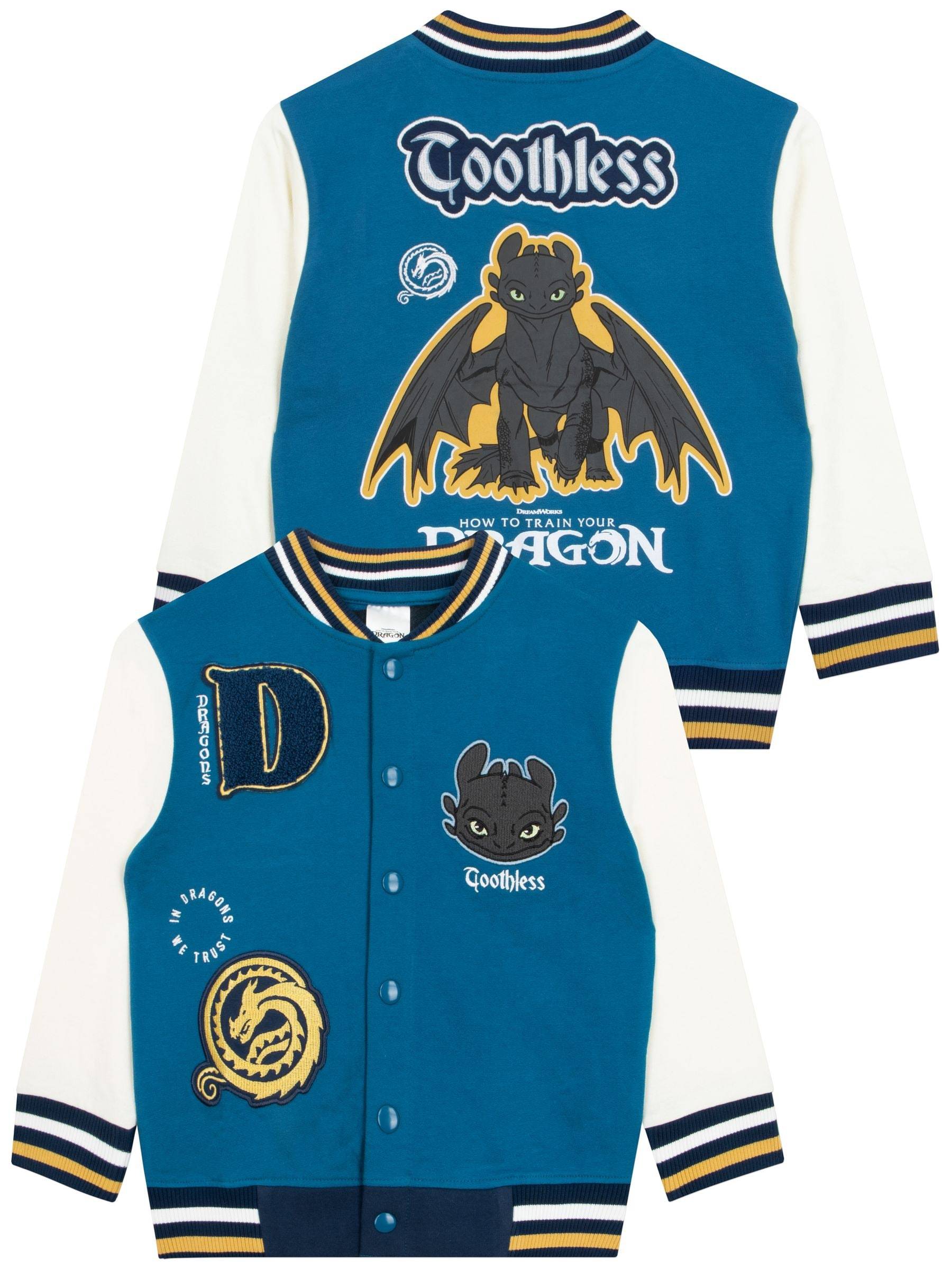 Character Character Blue How To Train Your Dragon Toothless Varsity Jacket