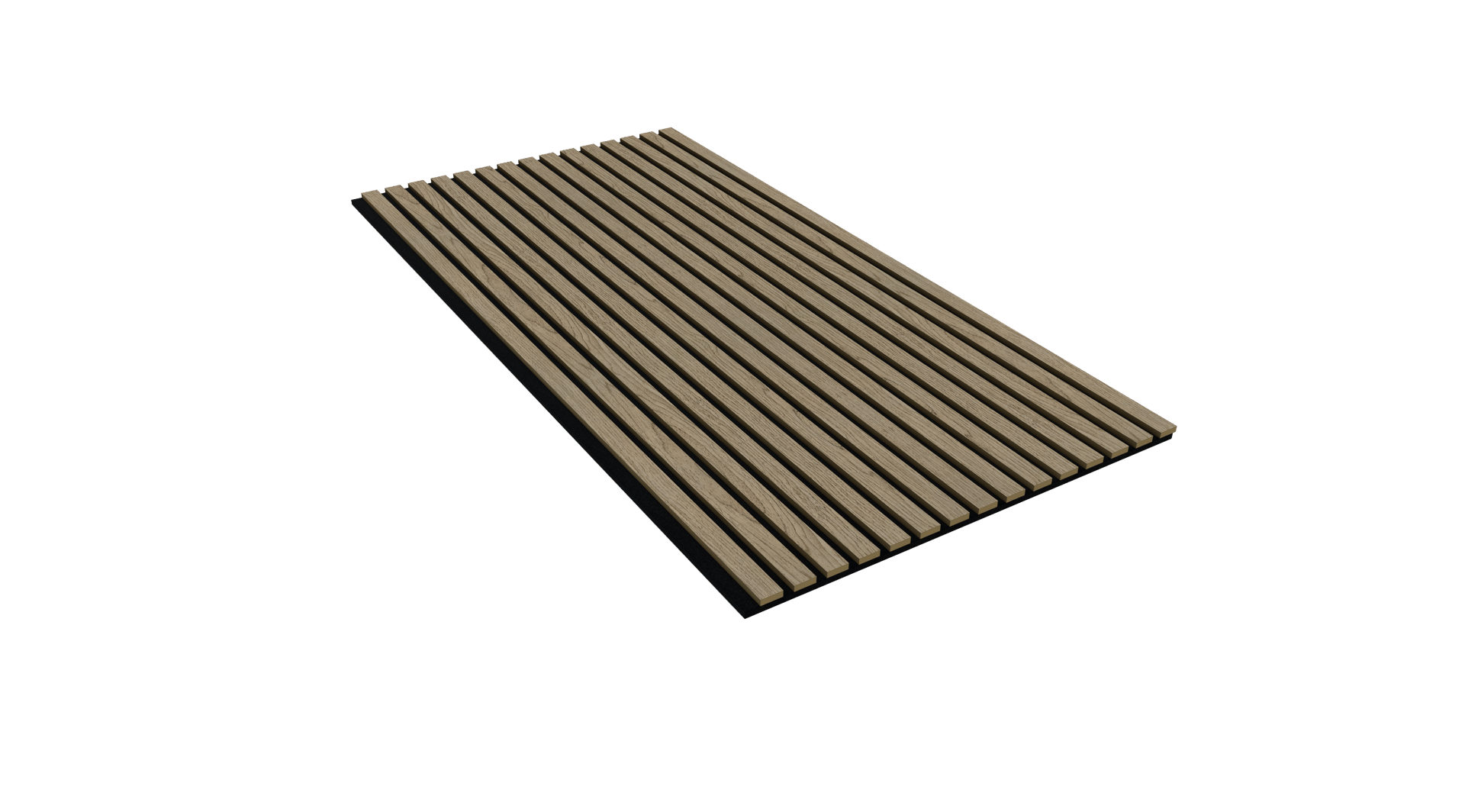 Trälamell akustikpanel| 1200x600x18mm | valnöt 2-pack - Väggpanel & panelskiva Brun,Svart Träfaner