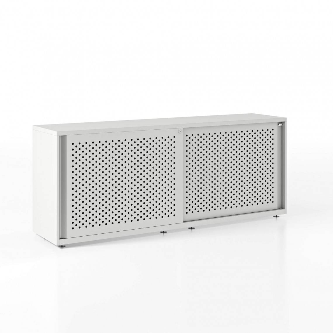 Kontorsskåp Glide - 81x200x47 cm, Färg Traffic White