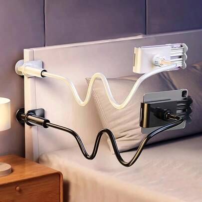 Universell flexibel svanhalshållare för telefon och surfplatta, 27,5-tums lång arm i aluminiumlegering, 360° roterande klämma, lämplig för säng, skriv - Multifärgad