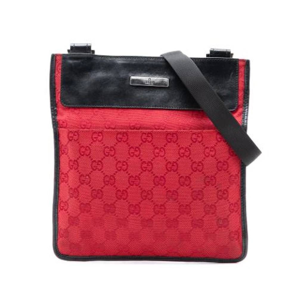 Gucci Vintage Pre-owned Crossbody Taske - Vintage - Dame - Rød - ONE SIZE - Uld