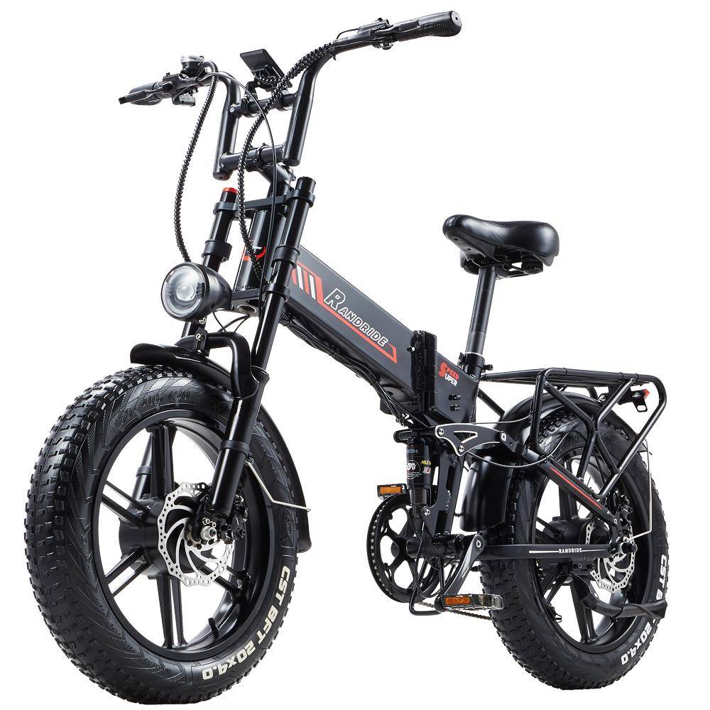 RANDRIDE YX20M-2 Adult Electric Bike, Dual 1000W Motors, E-Mountain Electric Bike  48V 20Ah Battery, 20  x 4.0  Fat Tires, All-Terrain Bike