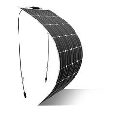 Solpanel 12V Flexibel 100W Laddningskontroll Monokristallin Solar 12V Ultralätt Slim Vattentät för RV Rooftop RV Husvagnsbåt (100W)