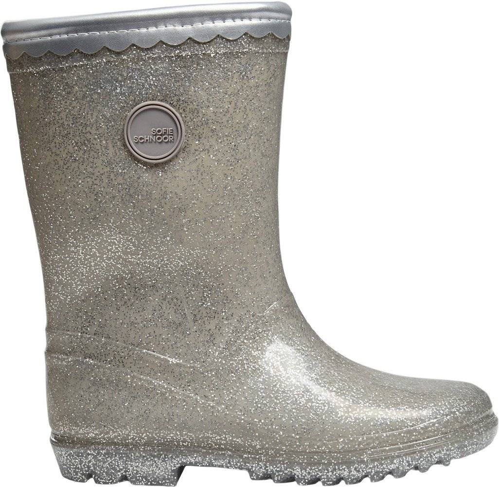 Sofie Schnoor Nillesk Rubber Boot w. Lining Stl. 35 - Gummistövlar Från Magasin - Silver (35)