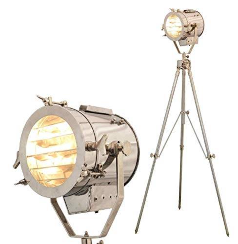 Designer nautisk spotlight samlingsbar söklampa spotlight studio helstål trebensgolvlampa