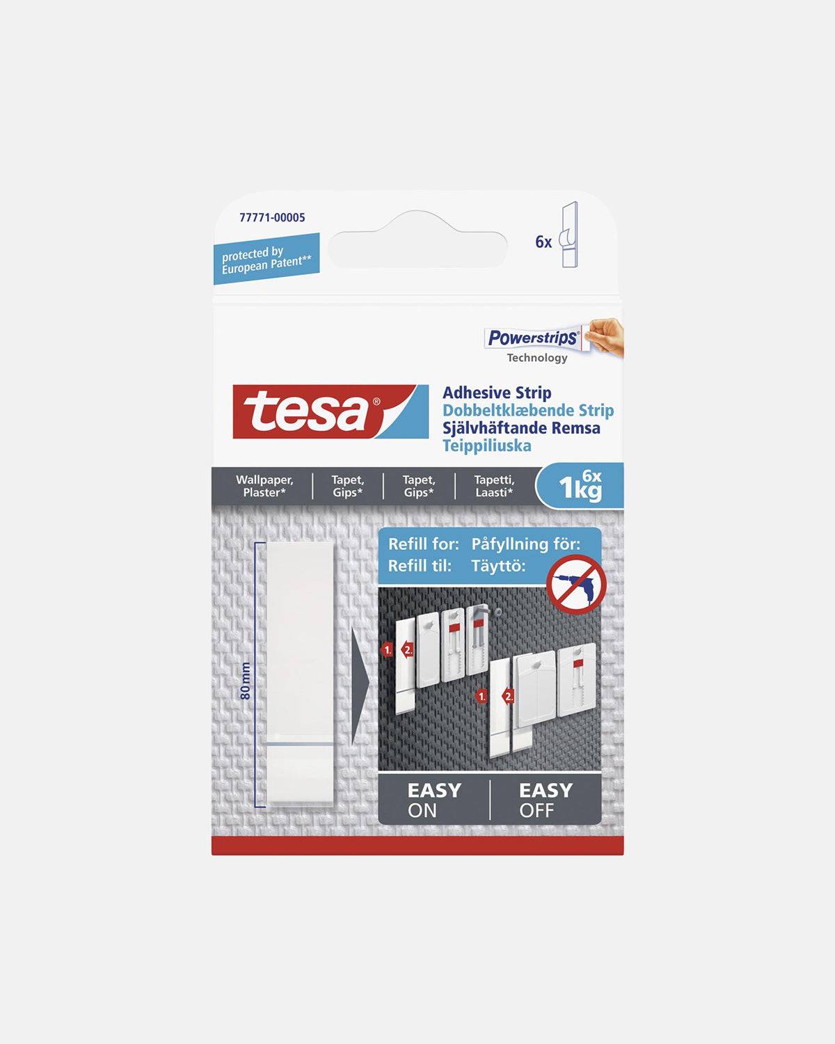 Tesa Powerstrip Refill 6-pack - Merchsweden - Grey